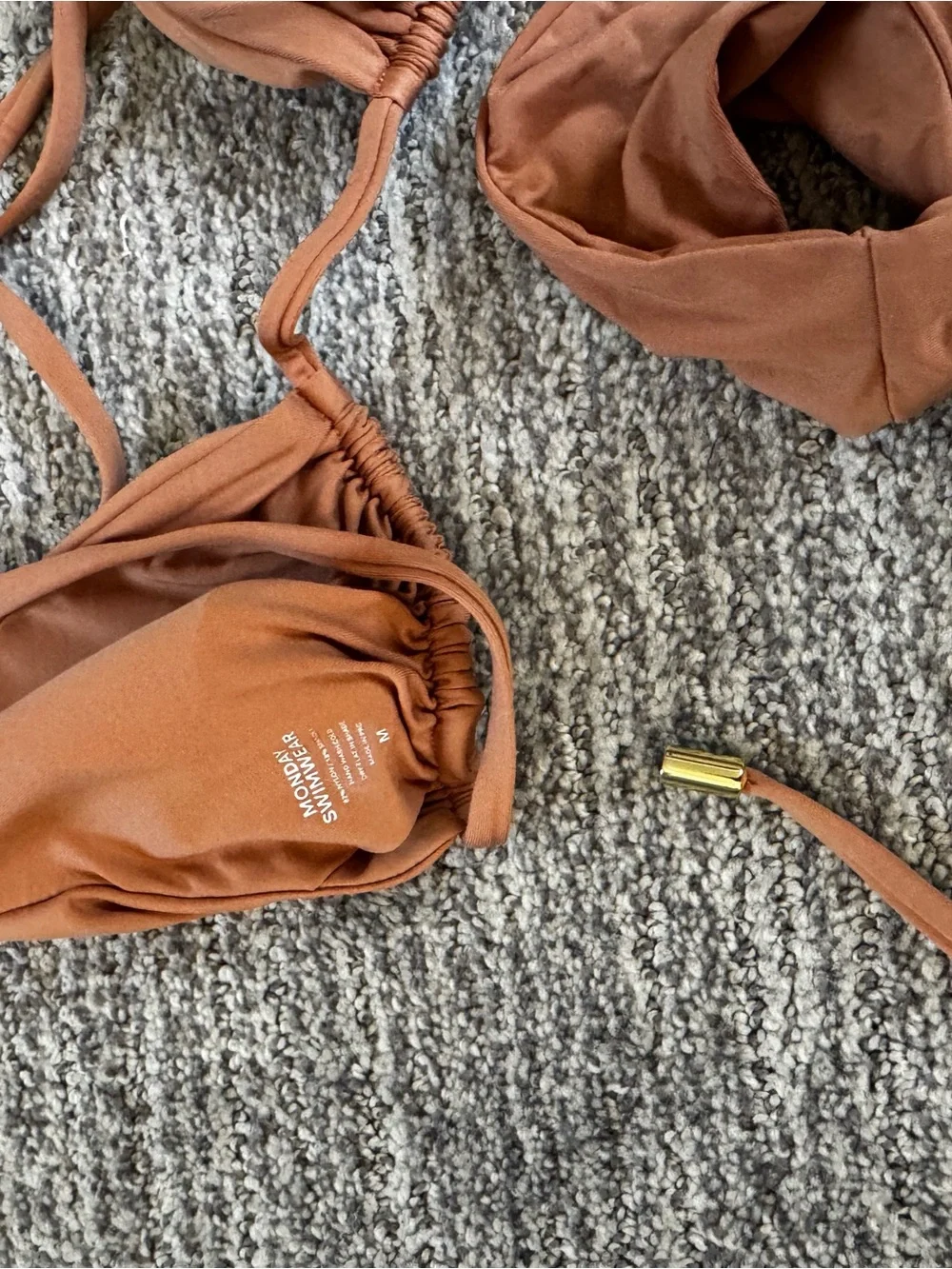 Monday Swimwear Rust Brown String Bikini
